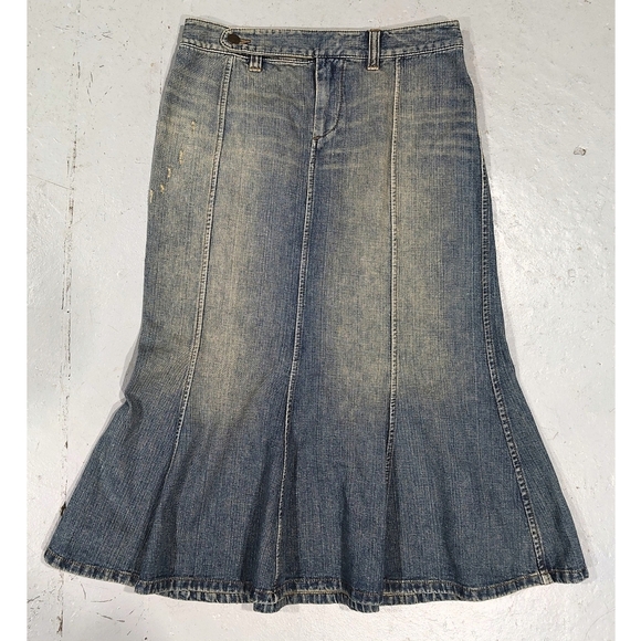 Ralph Lauren Denim Jeans Vintage Skirt - Picture 5 of 6